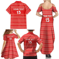 Custom Liberia Football Family Matching Summer Maxi Dress and Hawaiian Shirt Women Red Jersey - Wonder Print Shop
