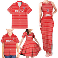 Custom Liberia Football Family Matching Tank Maxi Dress and Hawaiian Shirt Women Red Jersey - Wonder Print Shop