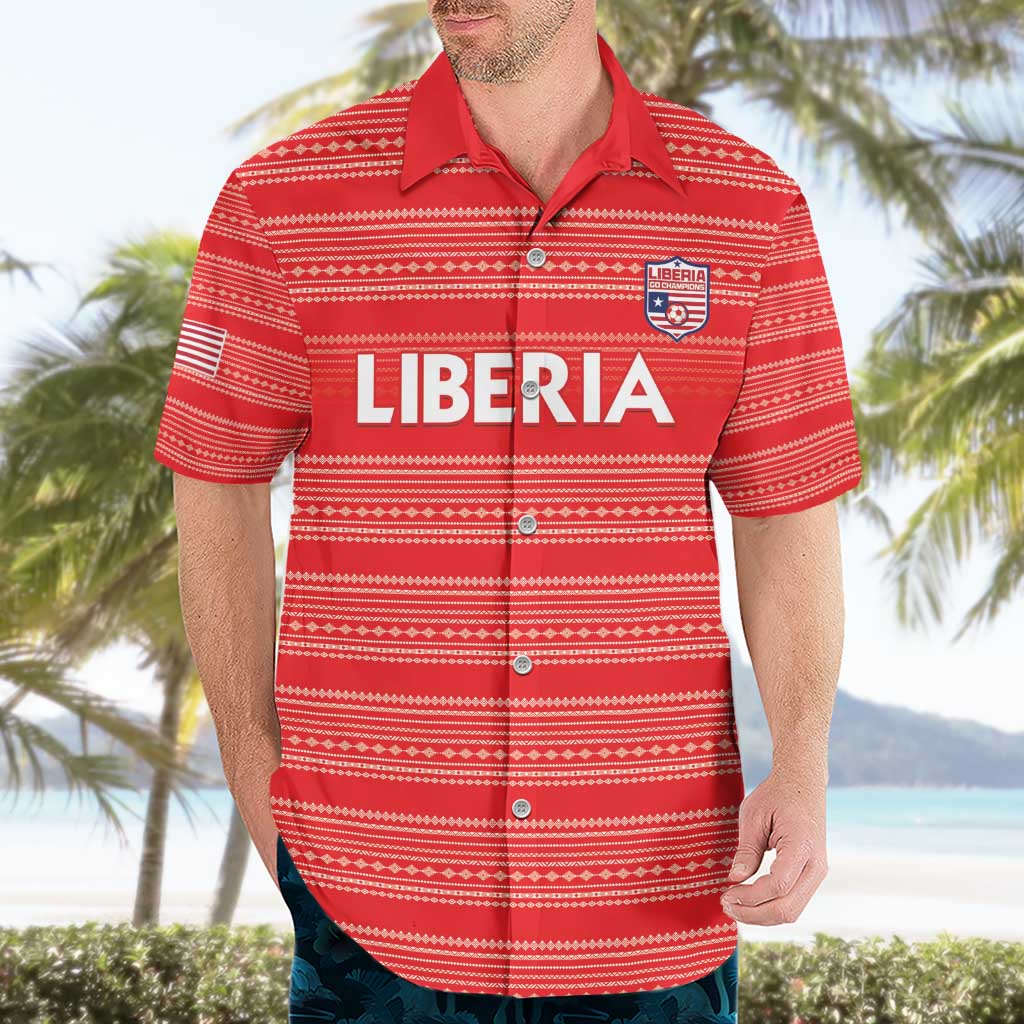 Custom Liberia Football Hawaiian Shirt Women Red Jersey - Wonder Print Shop