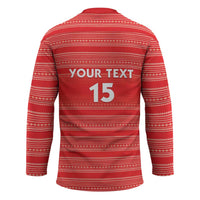 Custom Liberia Football Hockey Jersey Women Red Jersey - Wonder Print Shop