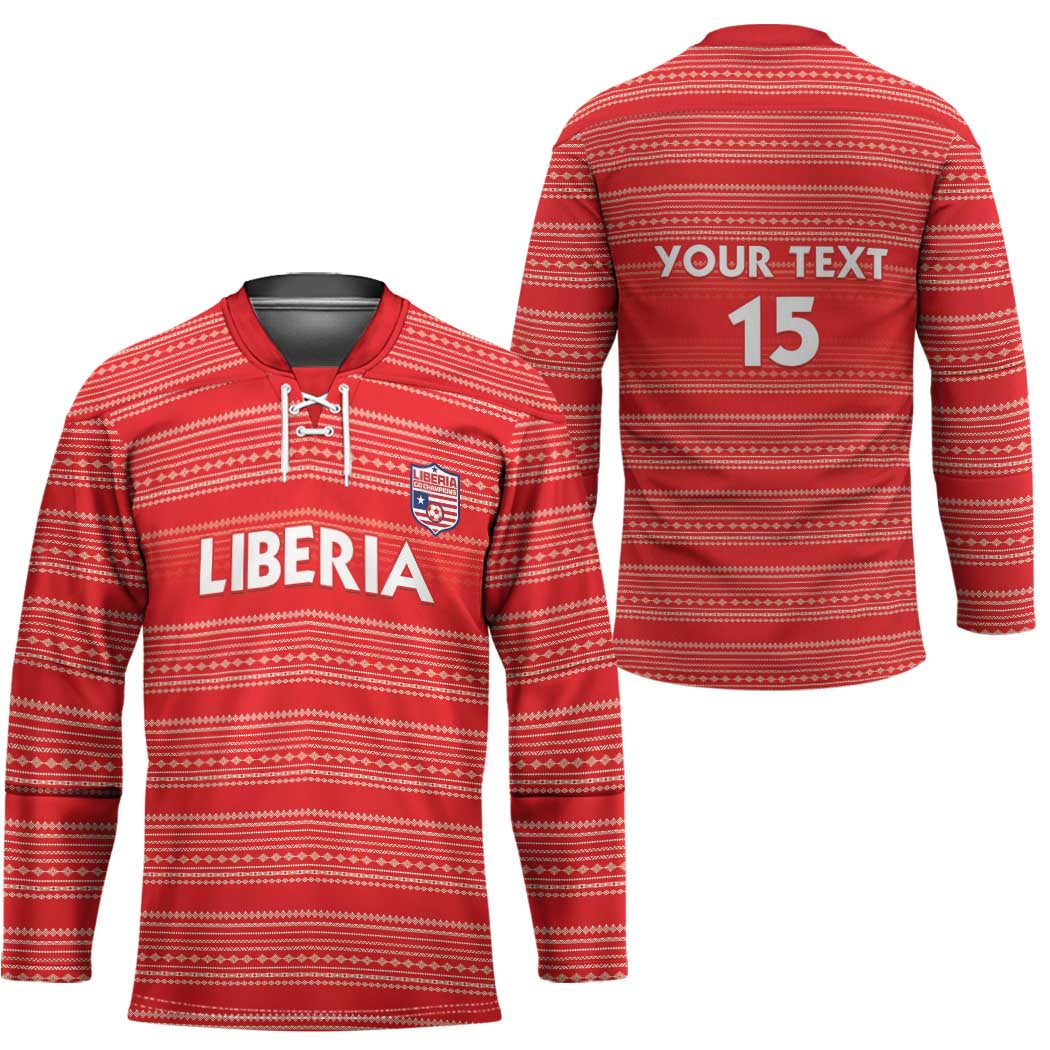 Custom Liberia Football Hockey Jersey Women Red Jersey - Wonder Print Shop