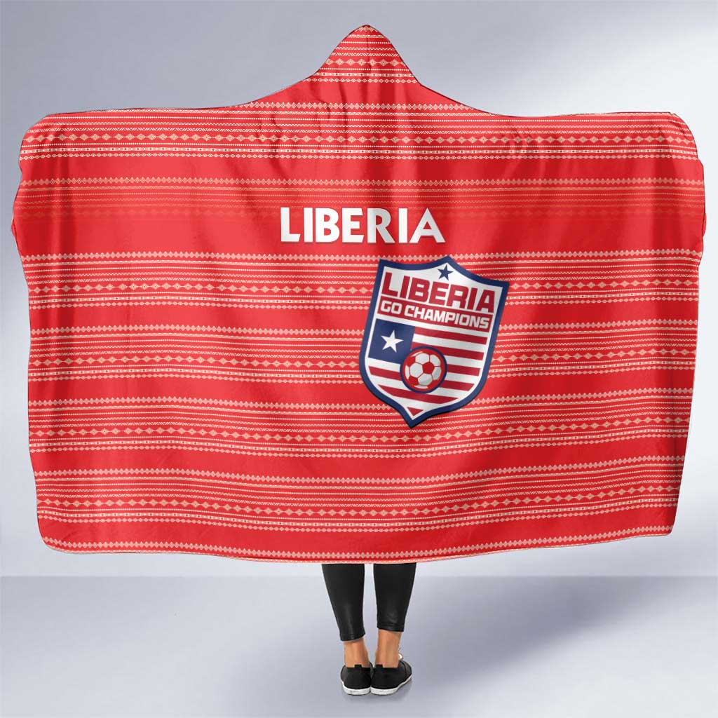 Liberia Football Hooded Blanket Women Red Jersey - Wonder Print Shop