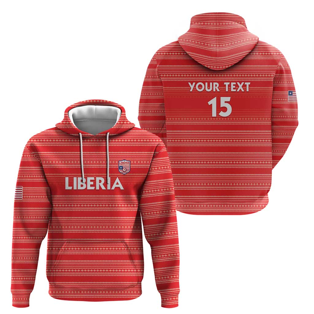 Custom Liberia Football Hoodie Women Red Jersey - Wonder Print Shop