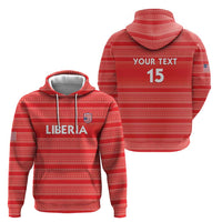 Custom Liberia Football Hoodie Women Red Jersey - Wonder Print Shop