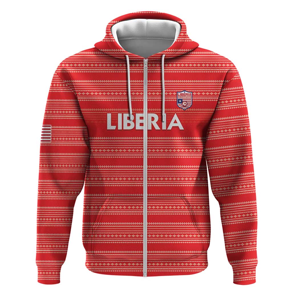 Custom Liberia Football Hoodie Women Red Jersey - Wonder Print Shop