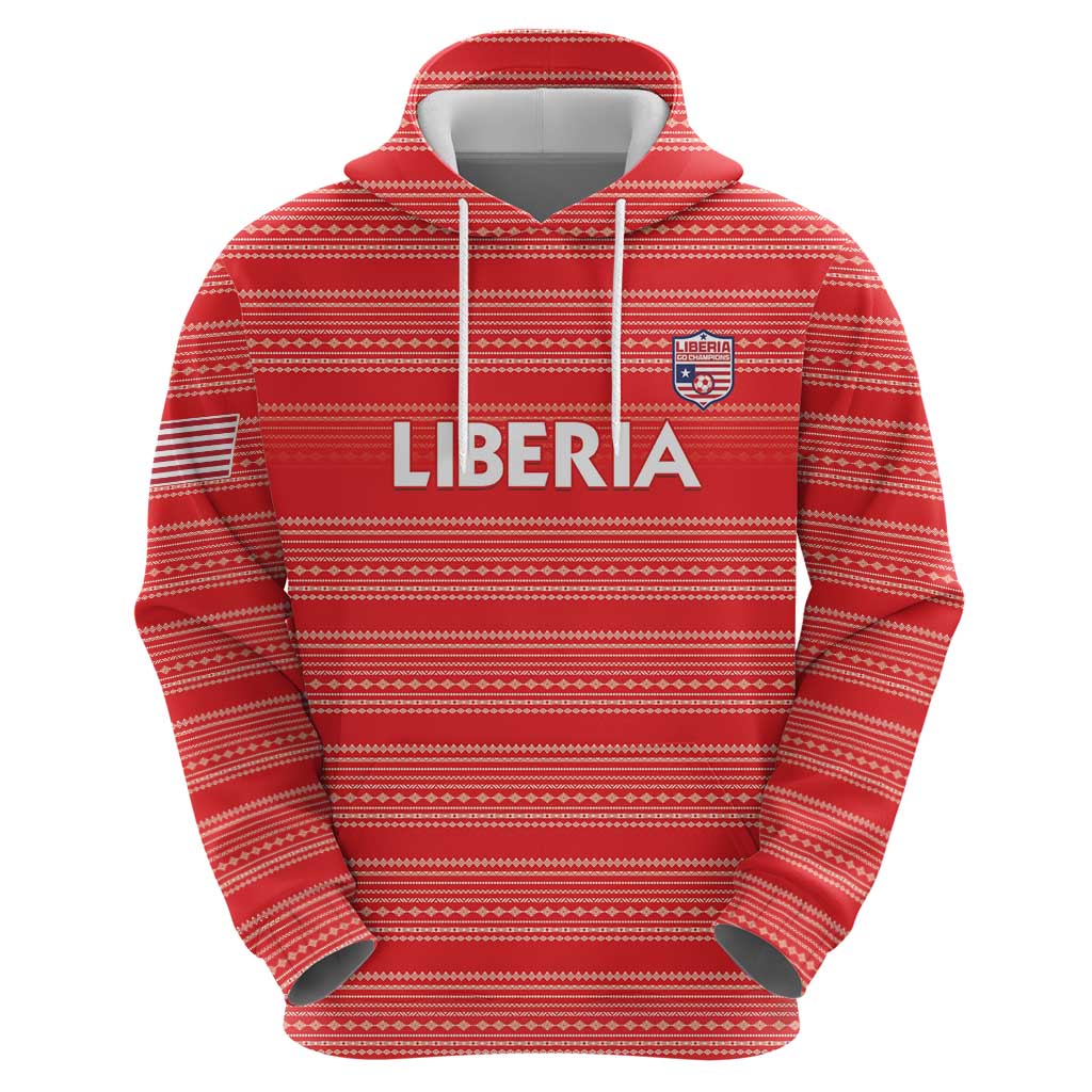 Custom Liberia Football Hoodie Women Red Jersey - Wonder Print Shop
