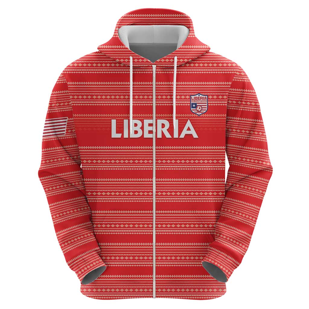 Custom Liberia Football Hoodie Women Red Jersey - Wonder Print Shop
