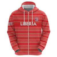 Custom Liberia Football Hoodie Women Red Jersey - Wonder Print Shop
