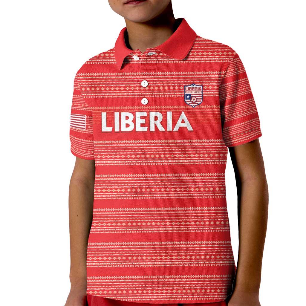 Custom Liberia Football Kid Polo Shirt Women Red Jersey - Wonder Print Shop