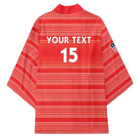 Custom Liberia Football Kimono Women Red Jersey - Wonder Print Shop