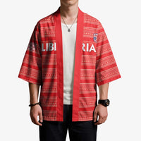Custom Liberia Football Kimono Women Red Jersey - Wonder Print Shop