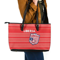 Liberia Football Leather Tote Bag Women Red Jersey - Wonder Print Shop