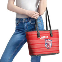 Liberia Football Leather Tote Bag Women Red Jersey - Wonder Print Shop