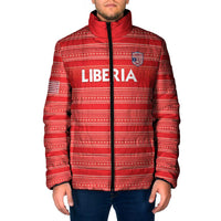Custom Liberia Football Padded Jacket Women Red Jersey - Wonder Print Shop