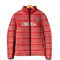 Custom Liberia Football Padded Jacket Women Red Jersey - Wonder Print Shop