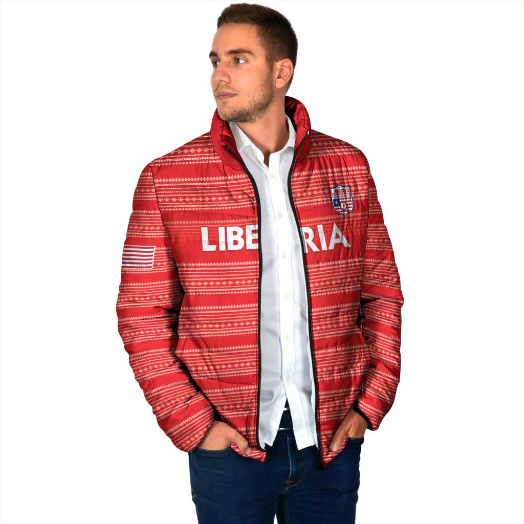 Custom Liberia Football Padded Jacket Women Red Jersey - Wonder Print Shop