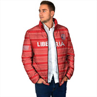 Custom Liberia Football Padded Jacket Women Red Jersey - Wonder Print Shop