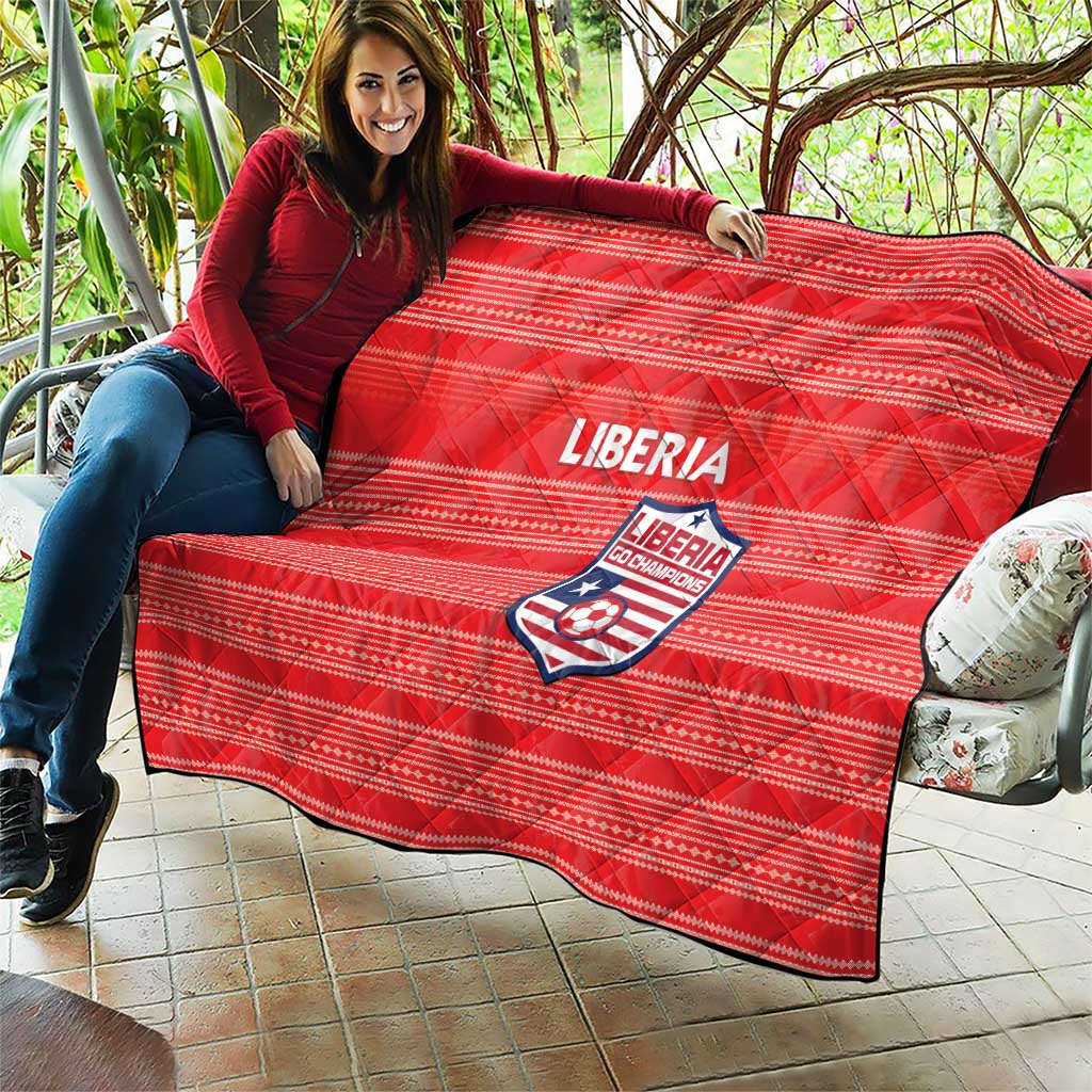 Liberia Football Quilt Women Red Jersey - Wonder Print Shop