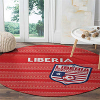 Liberia Football Round Carpet Women Red Jersey - Wonder Print Shop