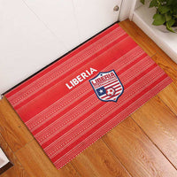 Liberia Football Rubber Doormat Women Red Jersey - Wonder Print Shop