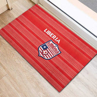 Liberia Football Rubber Doormat Women Red Jersey - Wonder Print Shop