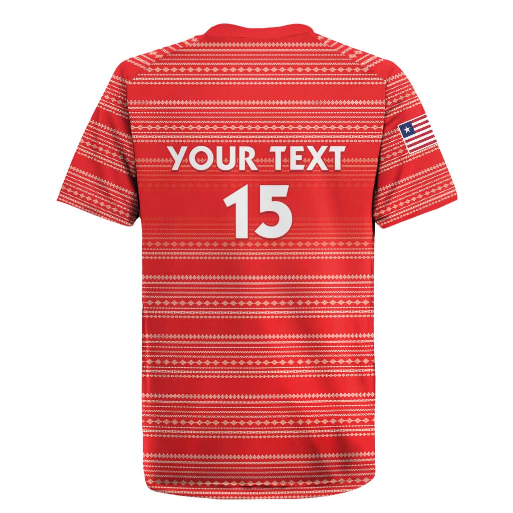 Custom Liberia Football Rugby Jersey Women Red Jersey - Wonder Print Shop