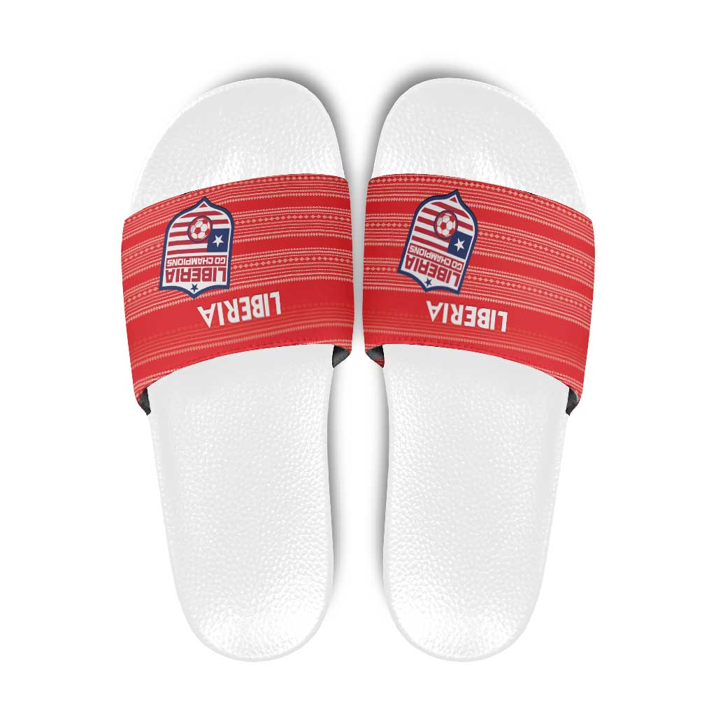 Liberia Football Slide Sandals Women Red Jersey - Wonder Print Shop