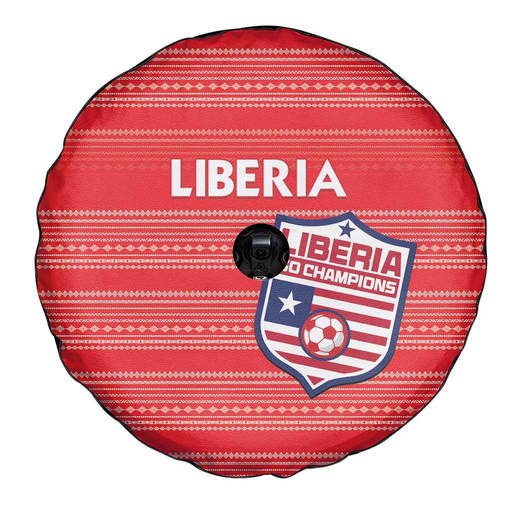 Liberia Football Spare Tire Cover Women Red Jersey - Wonder Print Shop