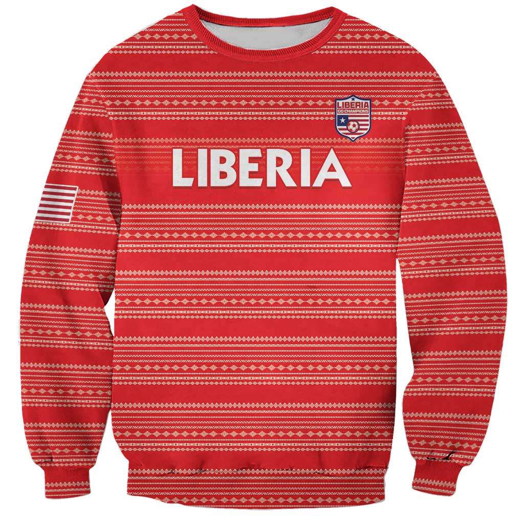 Custom Liberia Football Sweatshirt Women Red Jersey - Wonder Print Shop