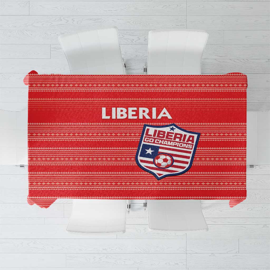 Liberia Football Tablecloth Women Red Jersey - Wonder Print Shop