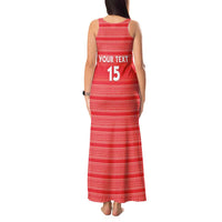 Custom Liberia Football Tank Maxi Dress Women Red Jersey - Wonder Print Shop