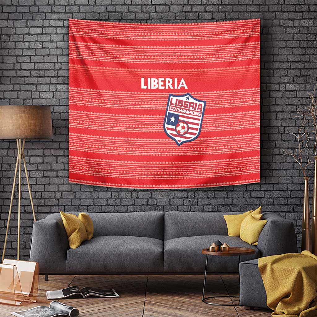 Liberia Football Tapestry Women Red Jersey - Wonder Print Shop