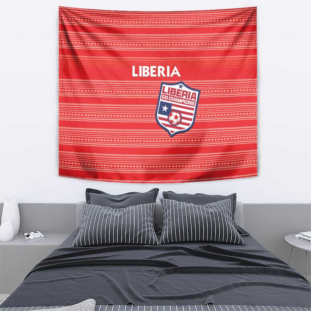 Liberia Football Tapestry Women Red Jersey - Wonder Print Shop