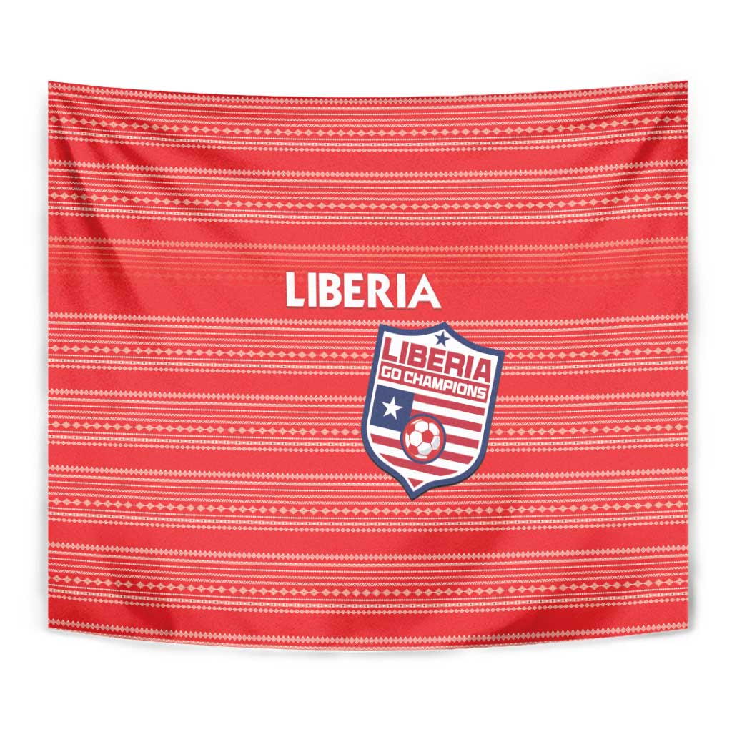 Liberia Football Tapestry Women Red Jersey - Wonder Print Shop