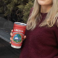 Custom Liberia Football Tumbler Cup Women Red Jersey - Wonder Print Shop