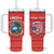 Custom Liberia Football Tumbler With Handle Women Red Jersey - Wonder Print Shop