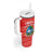 Custom Liberia Football Tumbler With Handle Women Red Jersey - Wonder Print Shop