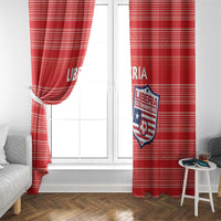 Liberia Football Window Curtain Women Red Jersey - Wonder Print Shop