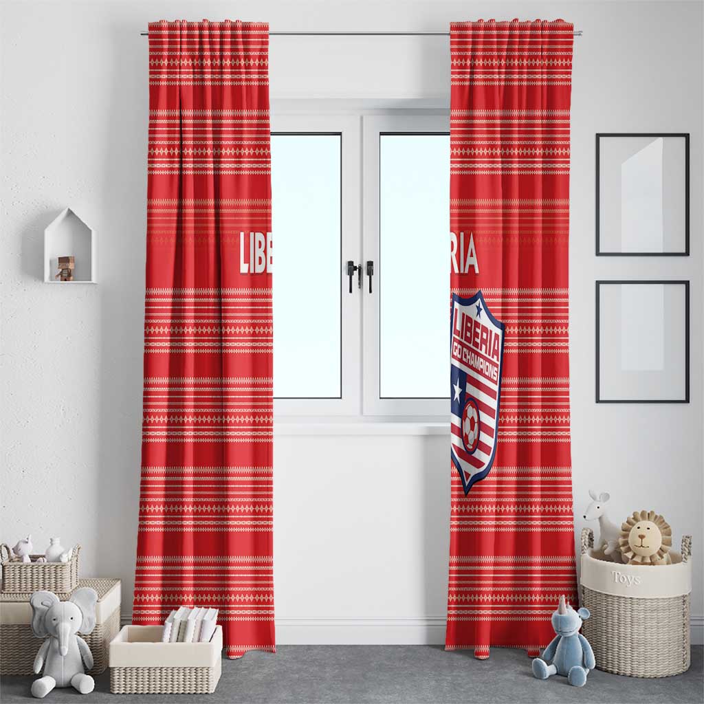 Liberia Football Window Curtain Women Red Jersey - Wonder Print Shop