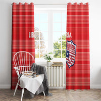 Liberia Football Window Curtain Women Red Jersey - Wonder Print Shop