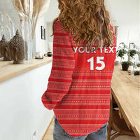 Custom Liberia Football Women Casual Shirt Women Red Jersey - Wonder Print Shop
