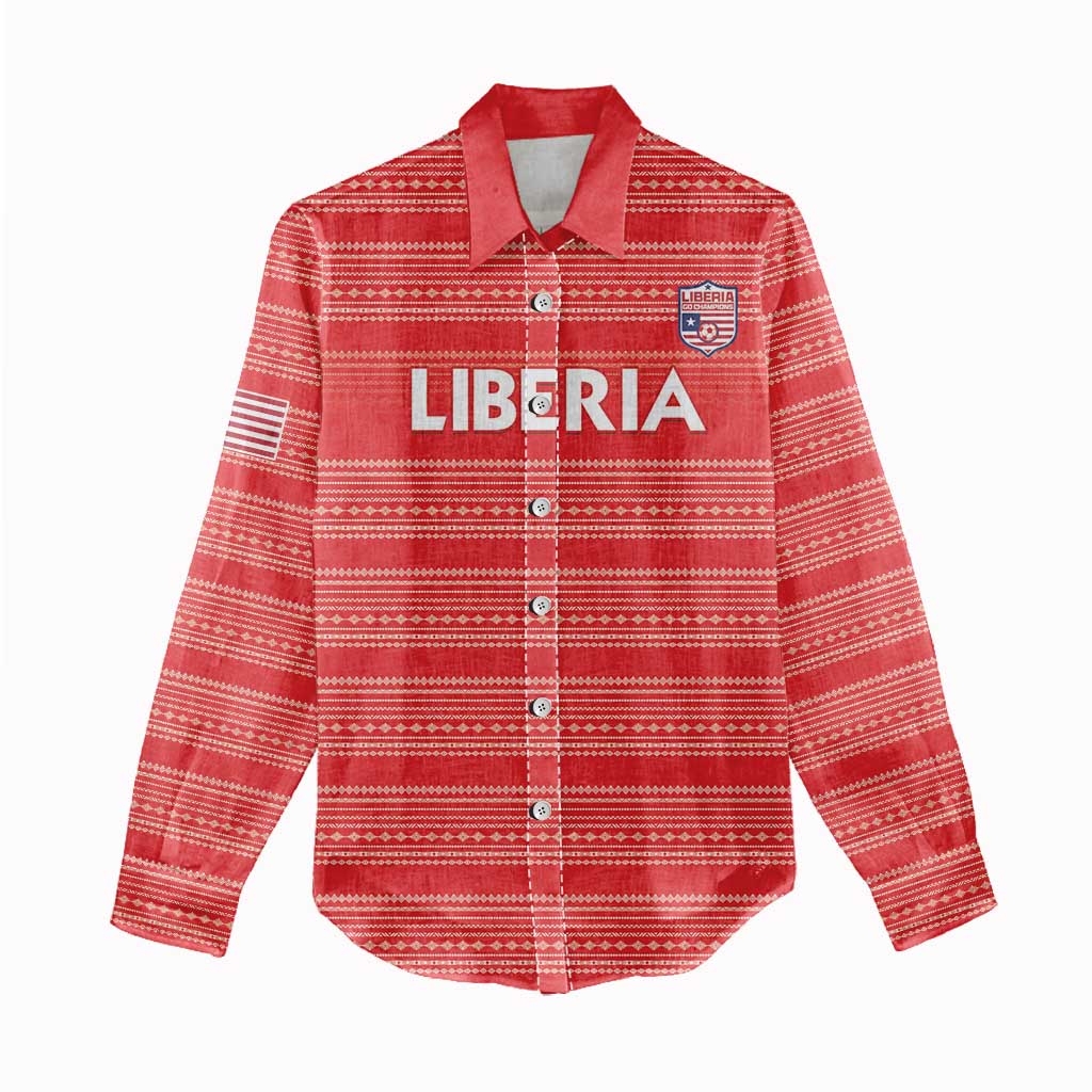 Custom Liberia Football Women Casual Shirt Women Red Jersey - Wonder Print Shop