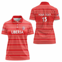 Custom Liberia Football Women Polo Shirt Women Red Jersey - Wonder Print Shop