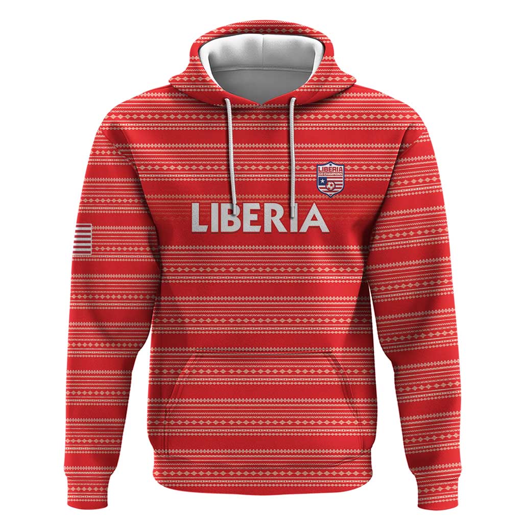 Custom Liberia Football Zip Hoodie Women Red Jersey - Wonder Print Shop