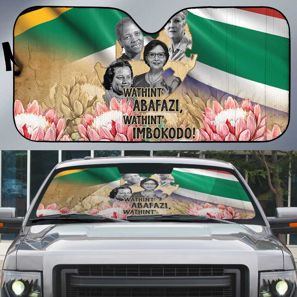South African Women Mobilisation Auto Sun Shade Wathint Abafazi Wathint Imbokodo - Wonder Print Shop
