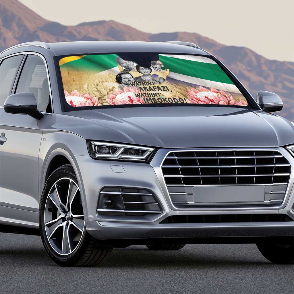 South African Women Mobilisation Auto Sun Shade Wathint Abafazi Wathint Imbokodo - Wonder Print Shop