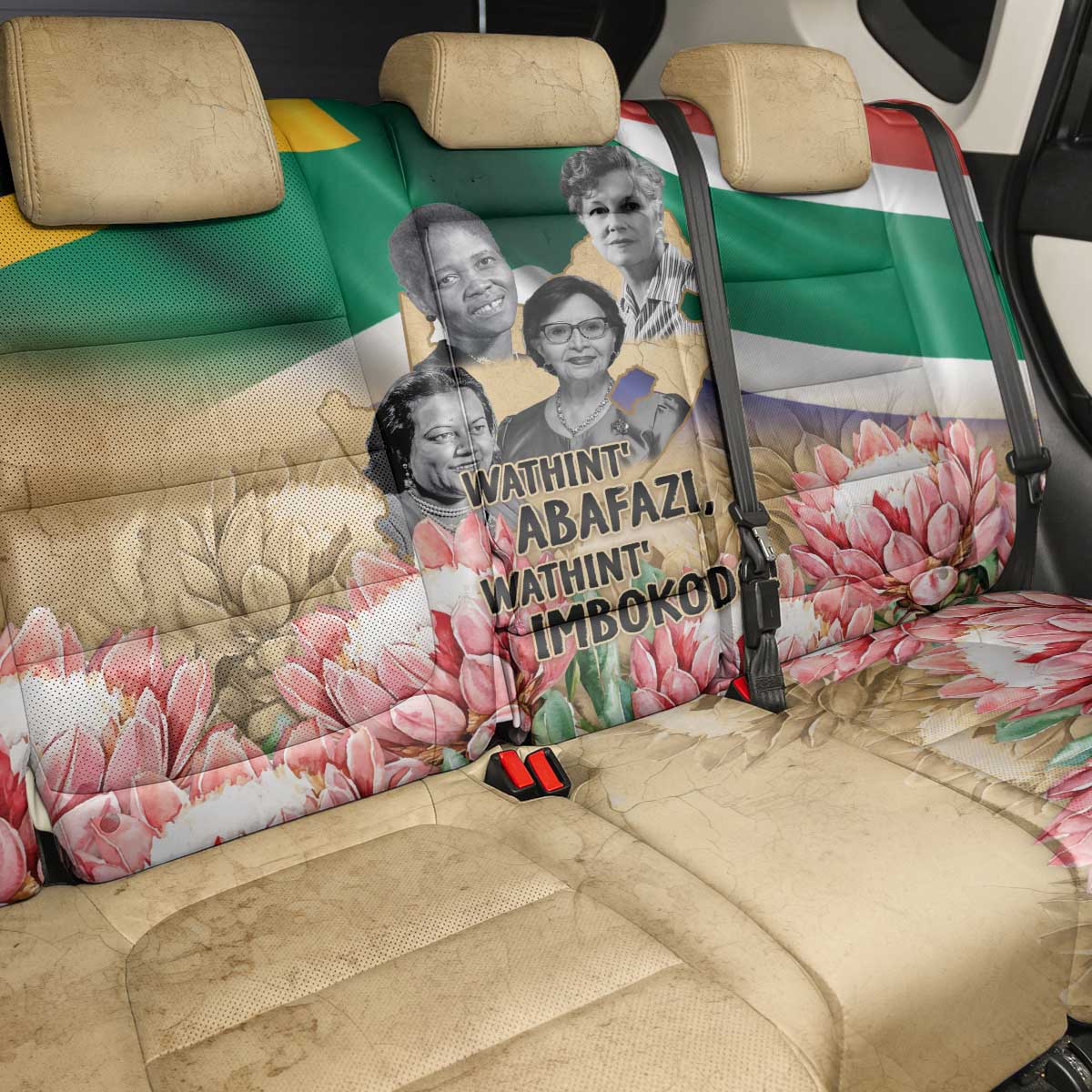 South African Women Mobilisation Back Car Seat Cover Wathint Abafazi Wathint Imbokodo - Wonder Print Shop