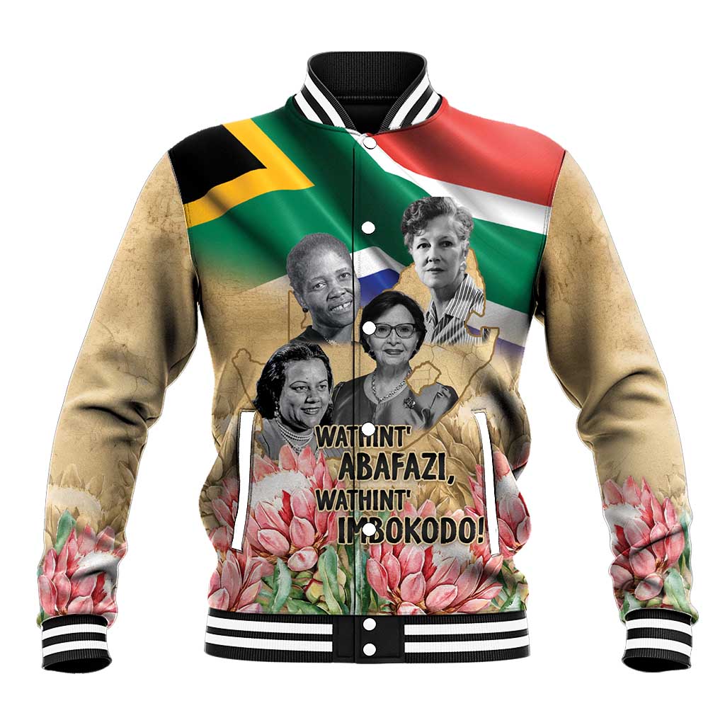 South African Women Mobilisation Baseball Jacket Wathint Abafazi Wathint Imbokodo - Wonder Print Shop