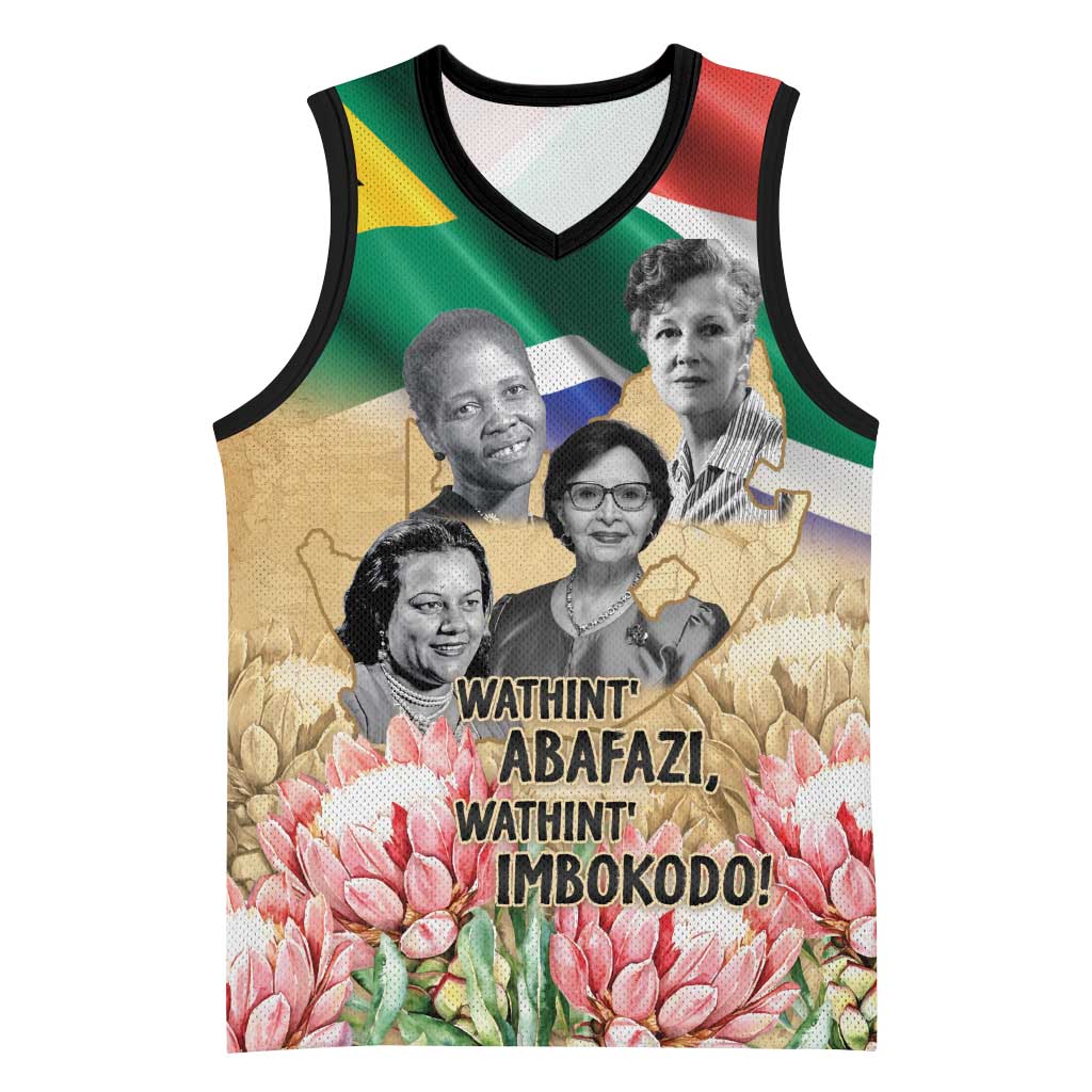 South African Women Mobilisation Basketball Jersey Wathint Abafazi Wathint Imbokodo - Wonder Print Shop