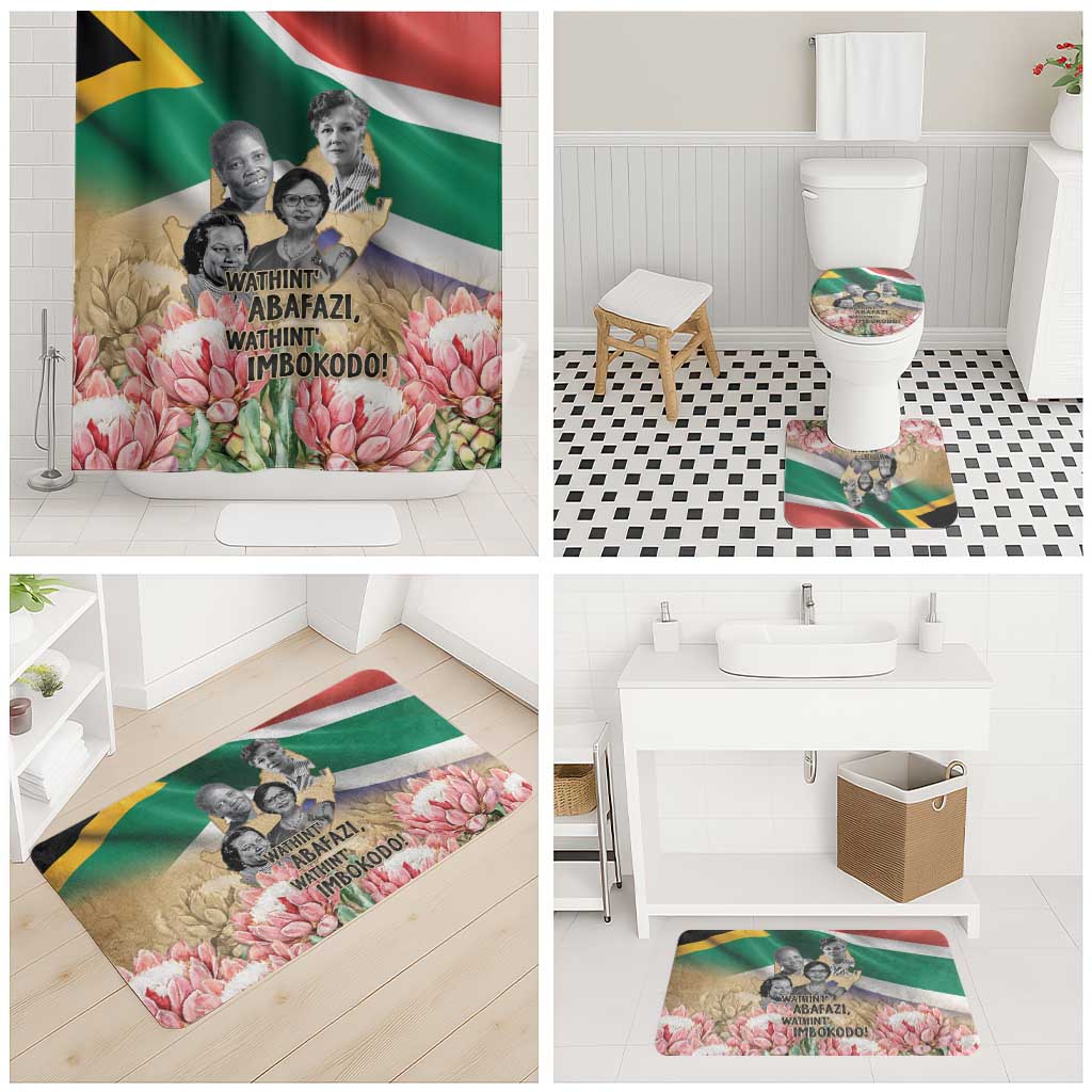 South African Women Mobilisation Bathroom Set Wathint Abafazi Wathint Imbokodo - Wonder Print Shop